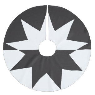 Jupon De Sapin En Polyester Brossé Black White Deco