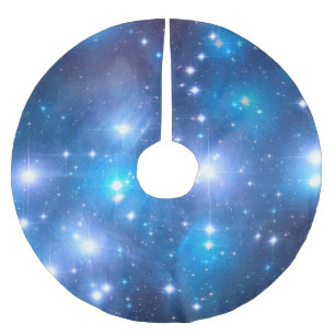 Jupon De Sapin En Polyester Brossé Blue Universe Stars + vos idées