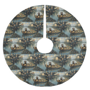 Jupon De Sapin En Polyester Brossé Bluetick Coonhound Noël Festive Voyage