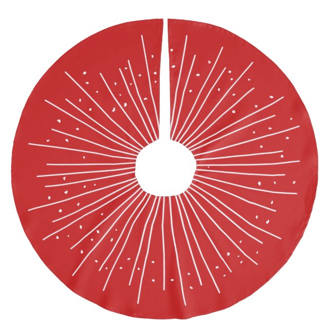 Jupon De Sapin En Polyester Brossé Boho Red Burst (Devant)