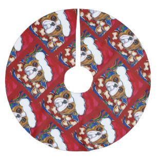 Jupon De Sapin En Polyester Brossé Bouledogue de vacances