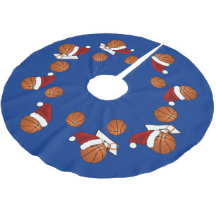 Jupon De Sapin En Polyester Brossé Boules de Noël