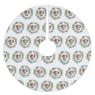 Jupon De Sapin En Polyester Brossé Bretagne Espagnol Noël Wreath Festive Pup