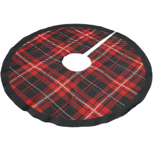 Jupon De Sapin En Polyester Brossé Cabine rouge et noir effectué