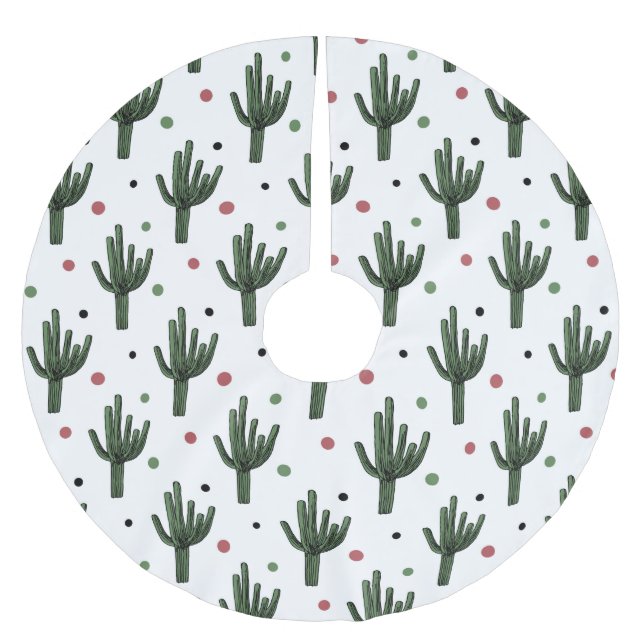 Jupon De Sapin En Polyester Brossé Cactus (Devant)