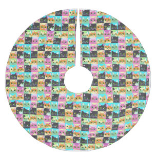 Jupon De Sapin En Polyester Brossé Cadeau de chat   Cute Kawaii Motif