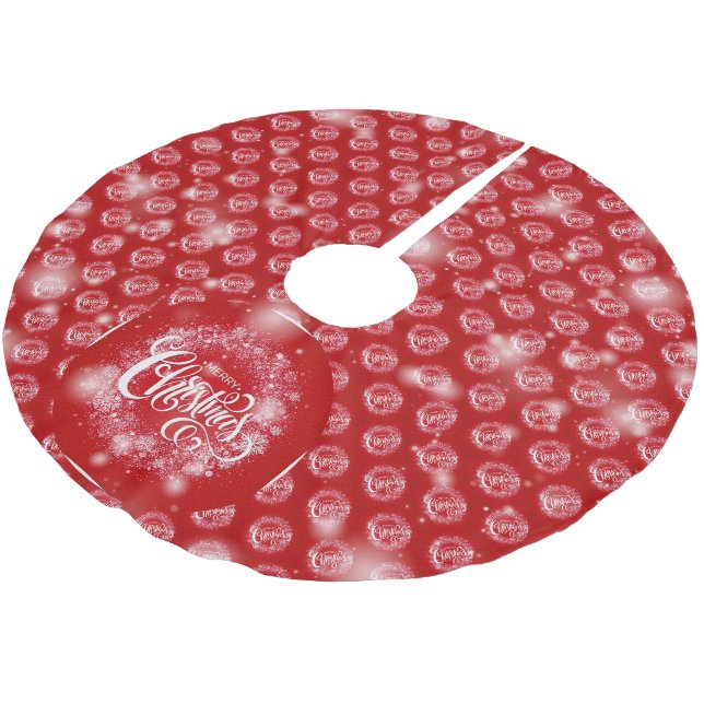 Jupon De Sapin En Polyester Brossé Cadeau élégant de Noël (Angle)