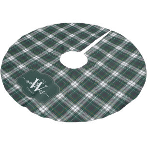 Jupon De Sapin En Polyester Brossé Campbell Dress Tartan Monogrammé du Clan Écossais