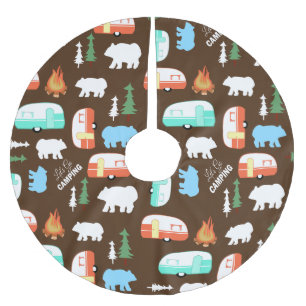 Jupon De Sapin En Polyester Brossé Camping Retro Camper RV Life - Brown