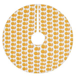 Jupon De Sapin En Polyester Brossé Caricature d'agrumes d'orange