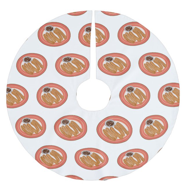Jupon De Sapin En Polyester Brossé Caricature de Churro (Devant)
