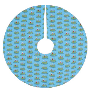 Jupon De Sapin En Polyester Brossé Caricature de voilier et de canot à rames garçon m