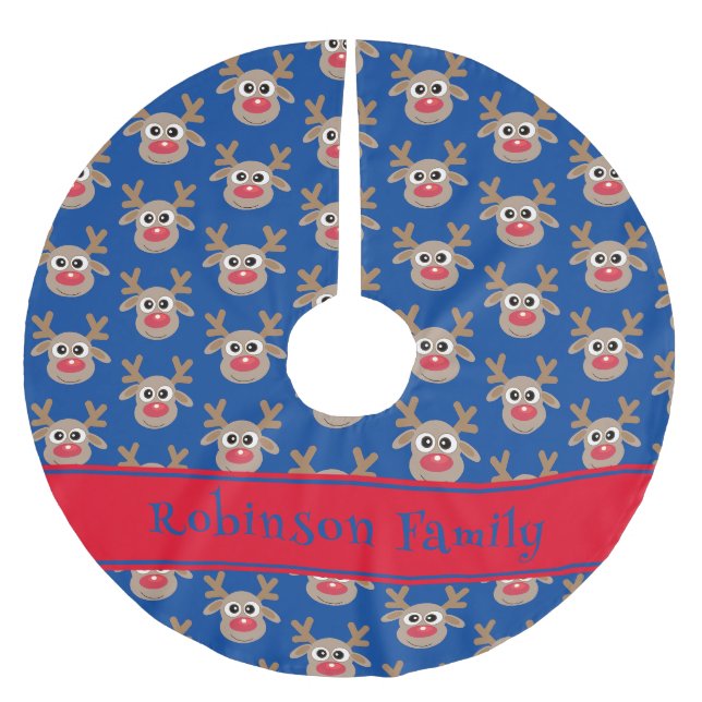 Jupon De Sapin En Polyester Brossé Caricature Motif Red Green (Devant)