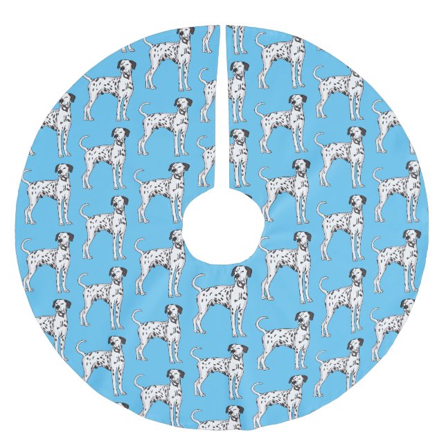 Jupon De Sapin En Polyester Brossé Caricature pour chien dalmate (Devant)