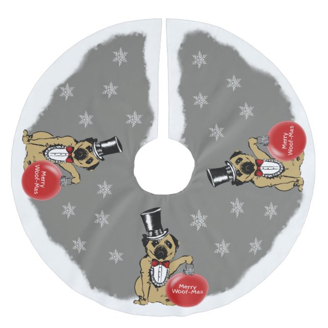 Jupon De Sapin En Polyester Brossé Carlin Dog (Devant)