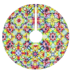 Jupon De Sapin En Polyester Brossé Carrelage méditerranéen, Carreaux d'encre d'alcool