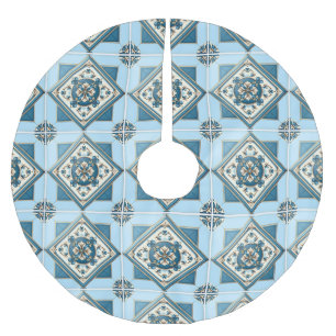 Jupon De Sapin En Polyester Brossé Carrelage méditerranéen, Portugais, Azulejo, Majol