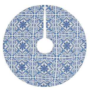 Jupon De Sapin En Polyester Brossé Carrelage méditerranéen, Portugais, Azulejo, Majol