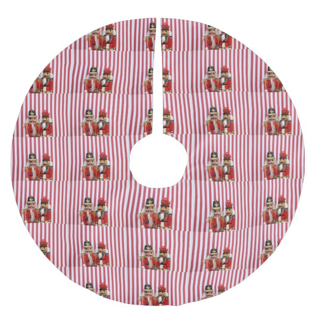 Jupon De Sapin En Polyester Brossé Casse-noix sur bandes (Devant)