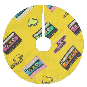 Jupon De Sapin En Polyester Brossé Cassette rétro : Design de Love Party des années 8