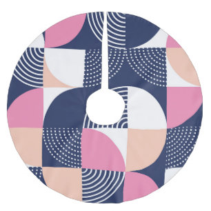 Jupon De Sapin En Polyester Brossé Cercles graphiques Vintage Motif sans couture