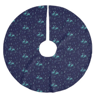 Jupon De Sapin En Polyester Brossé Cerf bleu au clair de lune