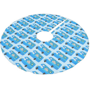 Jupon De Sapin En Polyester Brossé Charmants foyers de Noël Camper RV Noël