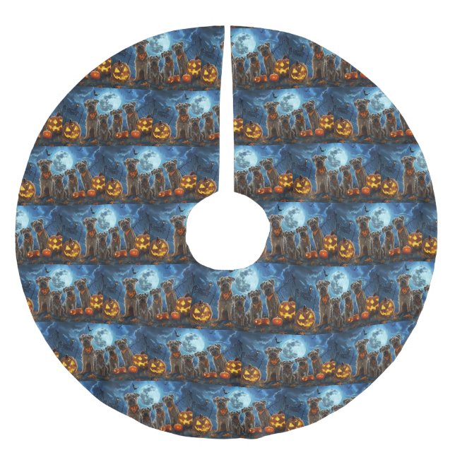 Jupon De Sapin En Polyester Brossé Chesapeake Bay Terrier Halloween Éffrayant (Devant)