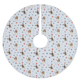 Jupon De Sapin En Polyester Brossé Chiens