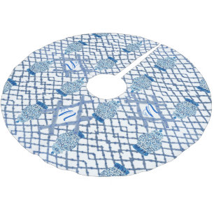 Jupon De Sapin En Polyester Brossé Chinoiserie Bamboo Ginger Jar Jars