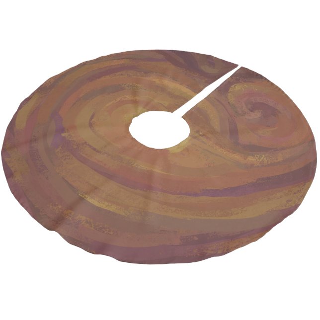 Jupon De Sapin En Polyester Brossé Chocolat Carmel Swirl (Angle)