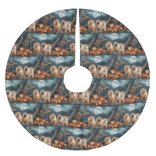 Jupon De Sapin En Polyester Brossé Chow Chow Halloween Éffrayant