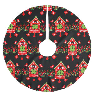 Jupon De Sapin En Polyester Brossé Christstollen Weihnachtsstollen Stollen Xmas Apron