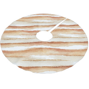 Jupon De Sapin En Polyester Brossé Citrouille Lait de Pêche aux Rayures de Noël