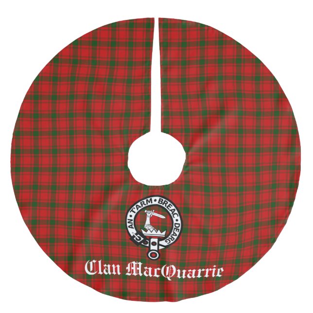 Jupon De Sapin En Polyester Brossé Clan MacQuarrie Tartan et Crest (Devant)