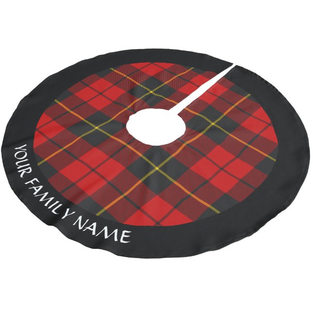 Jupon De Sapin En Polyester Brossé Clan Wallace Tartan Polymère Brossé Jupe (Angle)