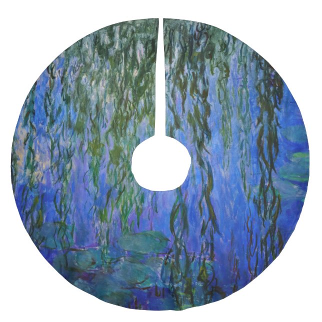 Jupon De Sapin En Polyester Brossé Claude Monet - Lys d'eau avec saule plumant (Devant)