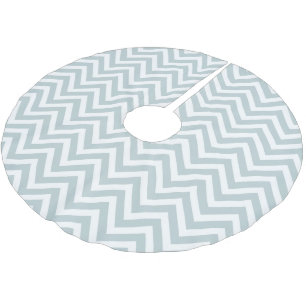 Jupon De Sapin En Polyester Brossé Cloud Blue Chevron Stripes