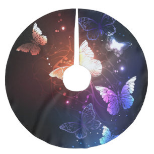 Jupon De Sapin En Polyester Brossé Clowing Night Butterflies