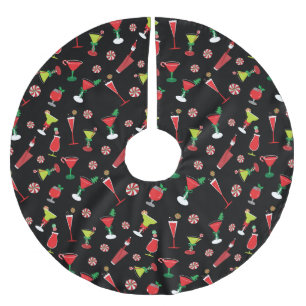 Jupon De Sapin En Polyester Brossé Cocktails frais de Noël