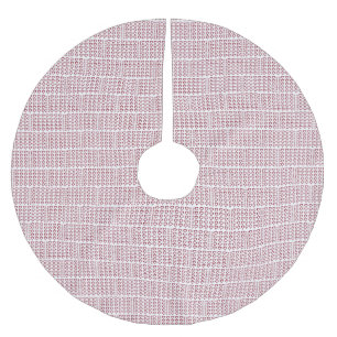 Jupon De Sapin En Polyester Brossé Coeurs et petits points Rouge et blanc Design chic