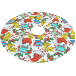 Jupon De Sapin En Polyester Brossé Collection de cadeaux de Noël