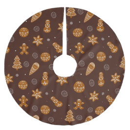 Jupon De Sapin En Polyester Brossé cookies de Noël