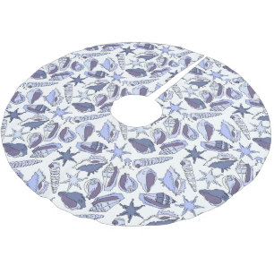 Jupon De Sapin En Polyester Brossé Coquillages de Lavendar