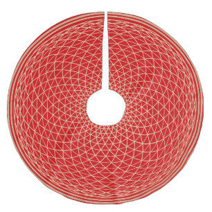 Jupon De Sapin En Polyester Brossé Couronne Chakra Mandala en rouge