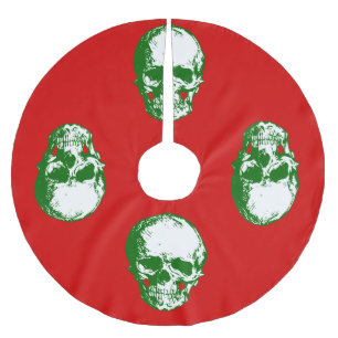 Jupon De Sapin En Polyester Brossé crâne moche de noël gode squelette