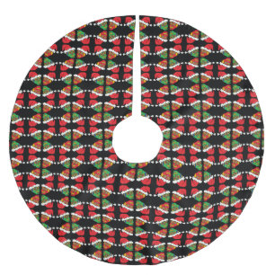 Jupon De Sapin En Polyester Brossé Crânes à sucre père Noël