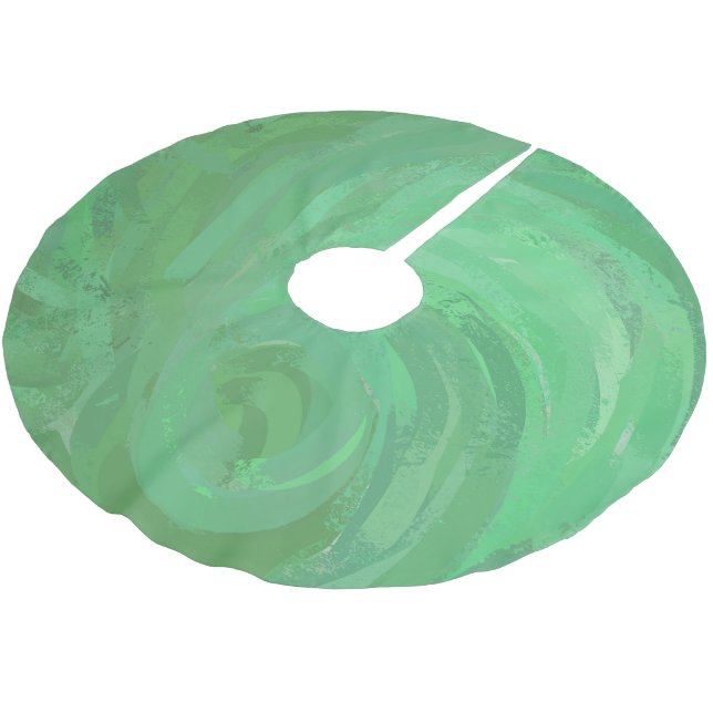 Jupon De Sapin En Polyester Brossé Crème d'émeraude (Angle)