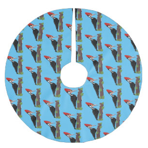 Jupon De Sapin En Polyester Brossé Cue drôle Pileated woodpecker dessin d'illustratio