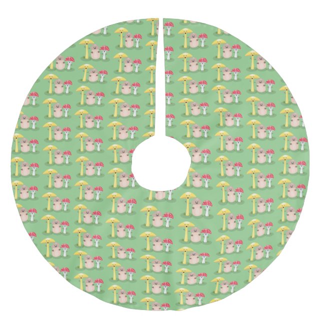 Jupon De Sapin En Polyester Brossé Cute kawaii champignon champignon toadstool (Devant)